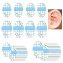 200 Pieces Mini Clear Adhesive Waterproof Bandages for Wounds, Adhesive Baby Waterproof Ear Stickers, Ear Covers for Kids Swimming Shower, Ear Plugs for Swimming Kids Shower Surfing (Small & Large)
