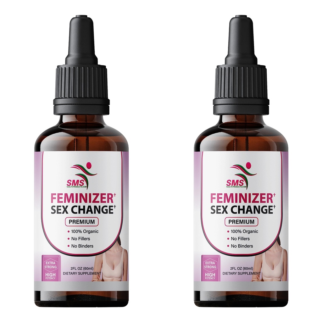 Feminizer by SMS, Pueraria Mirifica Drops | Premium Grade | Herbal Liquid Extract | Non-GMO, Organic, Vegan, Alcohol Free Tincture | 4 Fl Oz (120ml) 2 Pack