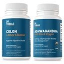 Dr. Tobias Colon 14 Day Cleanse and Ashwagandha Capsules, Colon Cleanse Detox and Calming Adaptogen, Supports Energy & Immune Health, Non-GMO