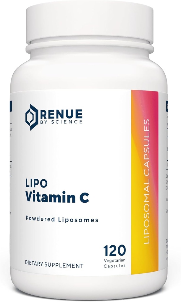 Renue By Science Vitamin C | High Strength Liposomal Vitamin C Supplement | 120 Vitamin C Capsules - 500 mg VIT C hizmet başına | Non-GMO & Allergen Ücretsiz | ABD Üçüncü Taraflı Test Edilmiş