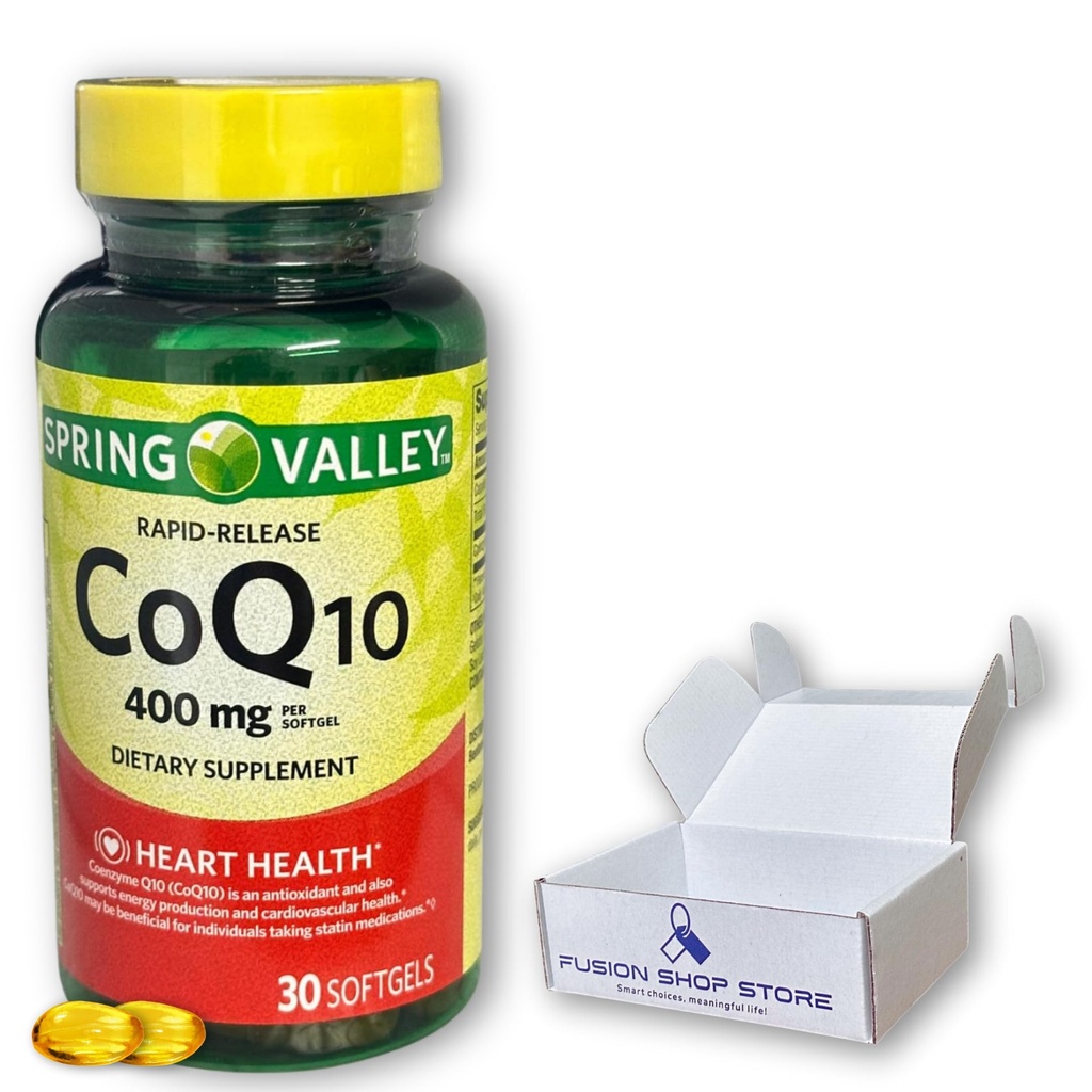 C0q10 400mg- Rapid-Release 30 softgels (Pack of 1), Boxed by Fusion Shop Store