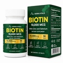 Biotin 10000mcg Hair Growth Women Men, Zinc + Selenium, 90 Tablets, Non-GMO, Gluten Free