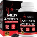 ZMAFORCE Supplements for Men — Male Enhancing Supplement for Testosterone Booster*, Energy, Post Workout & Muscle, Zinc Supplements with Magnesium, AAKG, Tribulus Terrestris, 120 Tablets