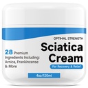 Sciatica Relief Cream: Maximum Strength Sciatic Nerve Relief for Lower Back, Hips, Buttocks, Legs and Feet, Sciatica Ease, Large 120ml