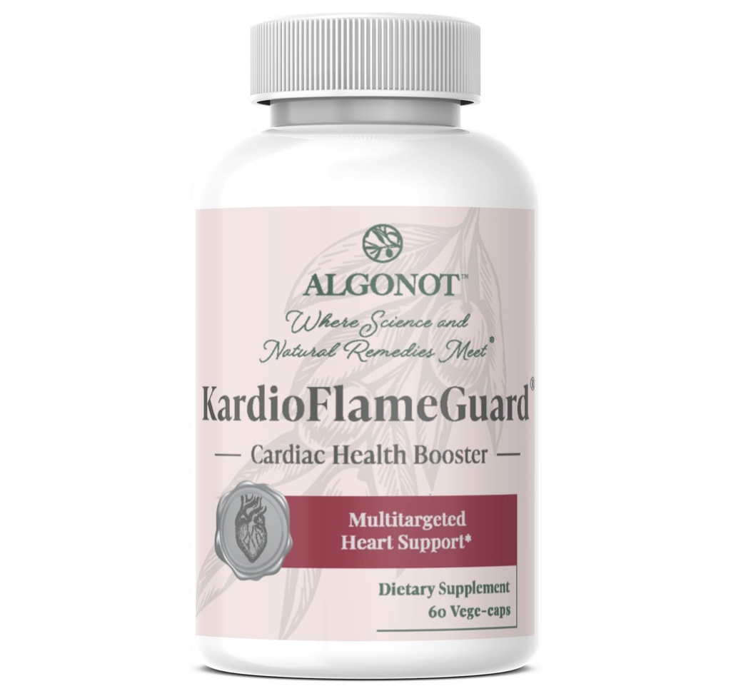 Algonot KardioFlameGuard – Heart Health Supplement, Cardiovascular Support, with Allicin, Folinic Acid, Isoquercetin, Berberine – 60 Capsules