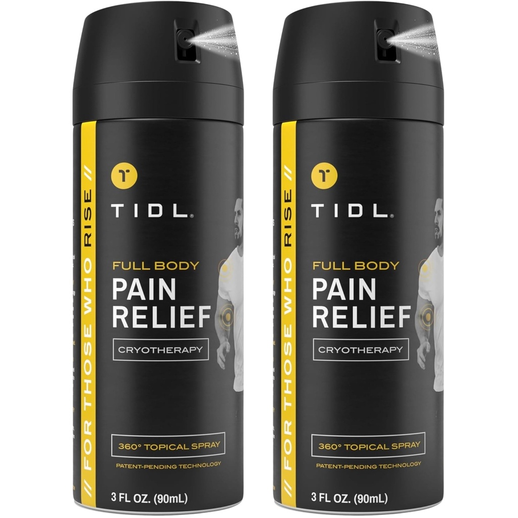 TIDL Cooling Spray with Plant Based Menthol, 3 Oz (Pack of 2)