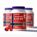 NYO3 Krill Oil Omega 3 Supplement 1000mg 270 Softgels EPA & DHA, Pure Antarctic Krill Oil with Astaxanthin and 56% Phospholipids Laboratory Tested