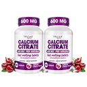 Shiny Leaf Bariatric Calcium Citrate 600mg with Magnesium & Vitamin D3, Cherry Flavor Fast Dissolve Tablets, High Absorption Calcium Supplement, Non-Chalky Alternative to Chewable Gummies, Pack of 2