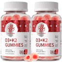 iMATCHME Vitamin D3 K2 Gummies for Adults, 10000 IU Vitamin D3 + 200 mcg K2 MK-7 with Omega-3, Magnesium & Zinc, Bone, Teeth, Heart & Immune Support, Sugar-Free Vegan, 60 Count(Pack of 2)
