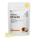 VELOTO Vitamin D3 K2 Magnesium Zinc Supplement – 7500 IU Vitamin D3, 300 mcg K2 MK-7, Magnesium & Zinc Citrate, 180 Softgels, 4-in-1 Daily Wellness Support, Bone Muscle & Immune Support