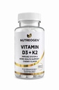 Vitamin D3 K2 MK7 Chewable Tablets - 2000 IU D3 + 75mcg K2 MK-7 for Bone, Heart & Immune Support, Cherry Flavor, Non-GMO, 90 Count