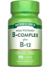 Nature's Truth High Potency B-Complex Plus B-12 Tablets - 90 ct, Pack of 2
