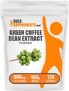 BulkSupplements Green Coffee Bean Extract Powder - Green Coffee Bean Supplements - Energy Support, Glutenvrij, 800mg per portie, 100g (3,5 oz) (Pack of 1)