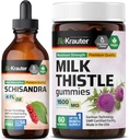BIO KRAUTER Schisandra Tincture 4 Fl. Oz. & Milk Tistle 60 Gummies
