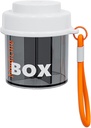 Pill Dispenser,Portable Supplementer Bottle with Anti-Mixing and Wide Opens Design for Travel (Orange)