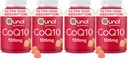 Qunol CoQ10 Gummies, CoQ10 100mg, Delicious Gummy Supplements, Helps Support Heart Health, Vegan, Gluten Free, Ultra High Absorption, 2 Month Supply (60 Count, Pack of 4)