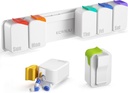 Organizador de comprimidos semanal, Caixa de comprimidos extra grande, Removível caso diário de pílulas, Contêiner diário de comprimidos 7 dias à prova d'água, Suporte de medicina colada Caso de vitamina para idosos, pacientes artróticos, Crianças