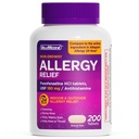 ValuMeds 24-Hour Allergy Relief Fexofenadine Hydrochloride 180mg | Non-Drowsy Antihistamine Generic Medicine for Allergies, Hay Fever, Itchy Eyes for Kids, Adults | Compare to Allegra (200-Count)