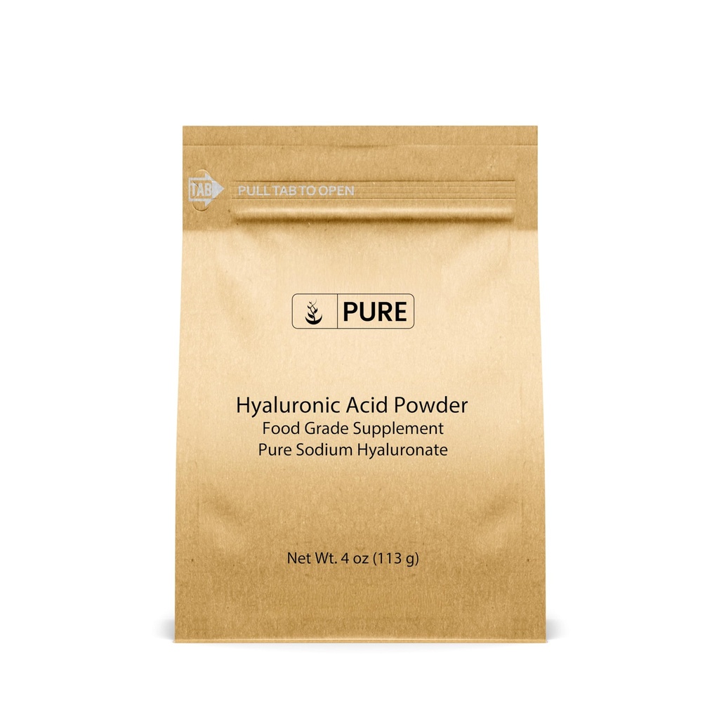 PURE ORIGINAL INGREDIENTS Hyaluronic Acid, Water Soluble, Fine Powder (4 Ounce)