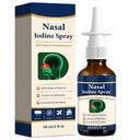Iodine Nasal Spray - Natural Nasal Iodine Spray with Fulvic Acid,0.1% Povidone Iodine Gentle Cleanses Nasal Passages for Daily Care,60ml/2 FLoz - 150+ Uses (1pcs)