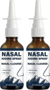 Lmoy Lodine Nasal Spray, Daily Nasal Cleanse & Care Mist with Iodine & Fulvic Acid for Dry Air, Travel & Daily Use (2PCS*60ML)