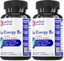 Quantum Nutrition Labs Max Energy Bs - Vitamin B Complex, Methylated B Complex Vitamins with Vitamin B1, B6, B12, Thiamin, Folate and Biotin - 60 Vegetarian Capsules (Pack of 2)