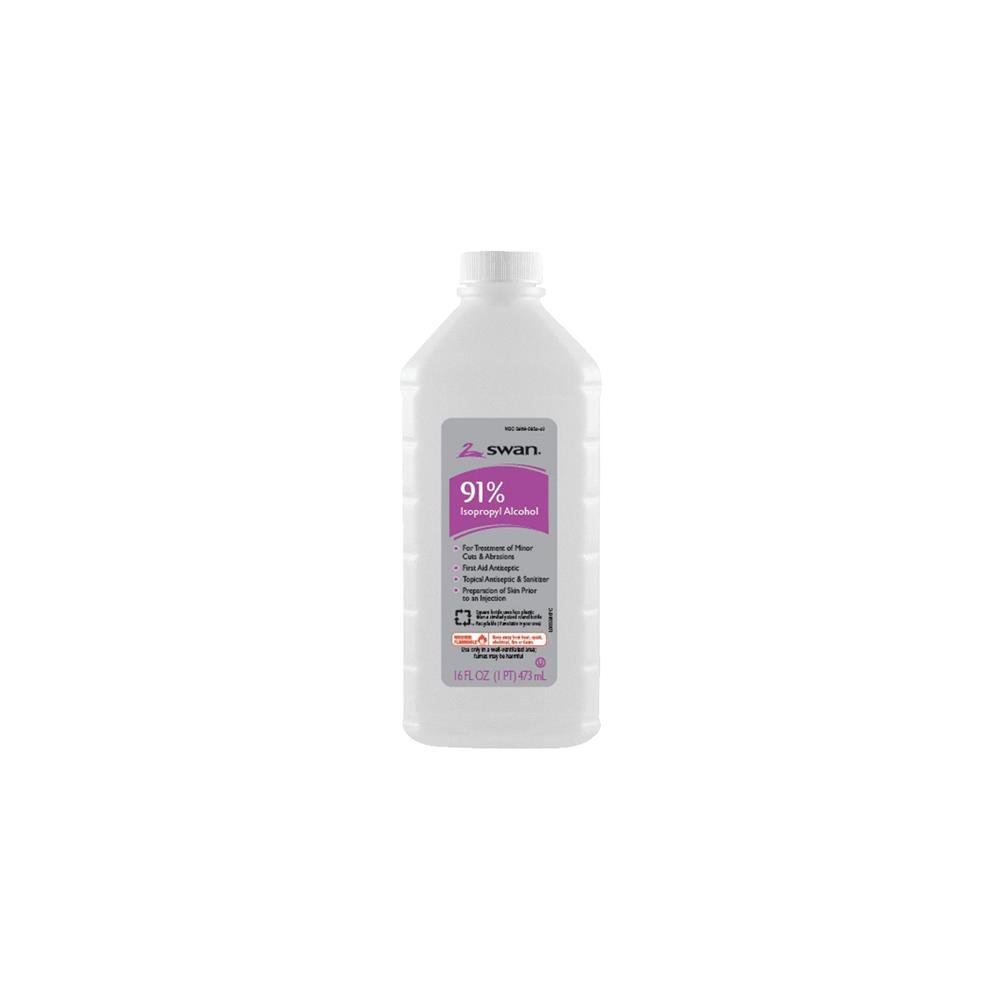 Vi-Jon Swan 91% Isopropyl Rubbing Alcohol, 16 fl oz