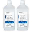 McKesson Isopropyl Rubbing Alcohol 70% [2 Count] USP First Aid Antiseptic, 32 oz