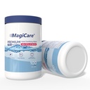 MagiCare 75% Large Alcohol Wipes (2, 100ct Canisters, 200ct) - Hand Sanitizer Wipes, Unscented Hand Wipe, Cleaning, Sanitizing Wipe - Home, Office, Classroom, Car, Camping