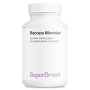 Supersmart Bacopa Monnieri 1500mg per Day (High Bioavailability) - Bacopa Extract - Active Bacosides Nootropic Supplement | Non-GMO & Gluten Free - 100 Vegetarian Capsules