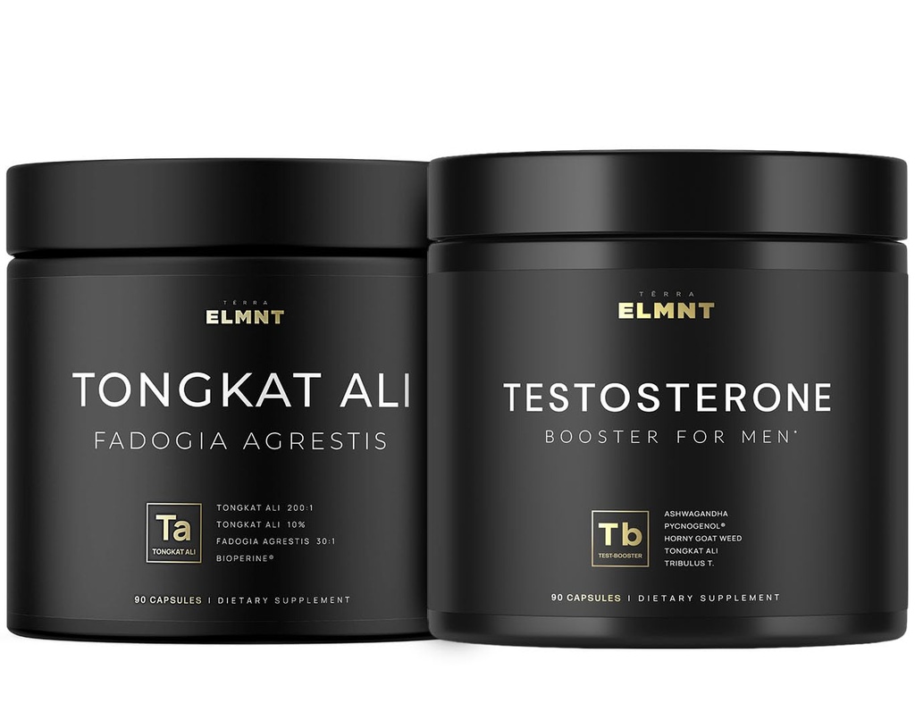 TERRA ELMNT Testosterone Booster and Tongkat Ali for Men Bundle