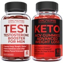 Atlantis Nutrition Testosterone Booster 60 Gummies + Keto Apple Cider Vinegar 90 Gummies
