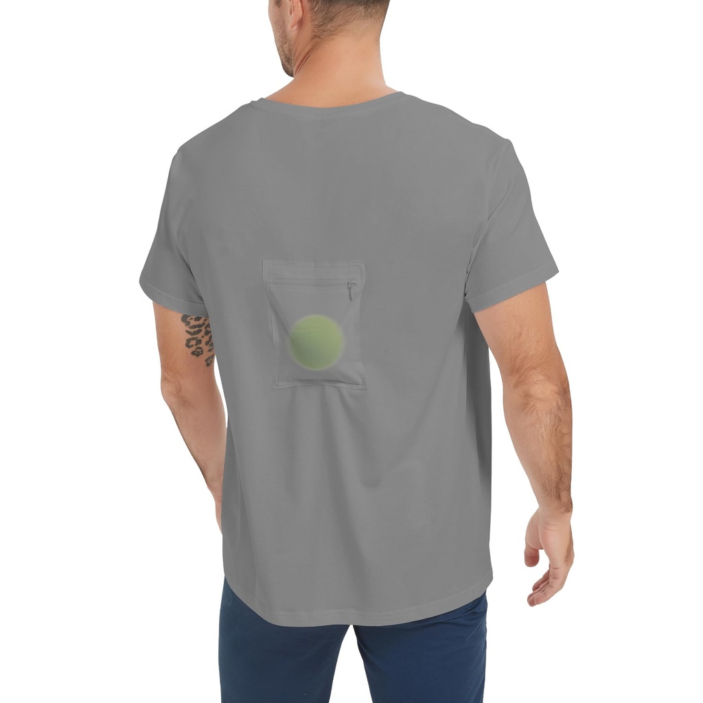 Sleep Apnea T-Shirt on Side Positional Therapy to Prevent Back Sleeping (Grey, M)