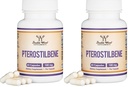 Pterostilbene Supplement 100mg Capsules (Third Party Tested) 60 Capsules, Superior to Resveratrol, Antioxidant for Longevity Support (Non-GMO, Gluten Free) by Double Wood (Pack of 2)