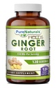 Pure Naturals Ginger Root Supplement - 550mg Capsules - Easy to Swallow Capsule - Commonly Used Natural Remedy for Nausea Due to Pregnancy & Other Conditions - 120 Pills Per Bottle