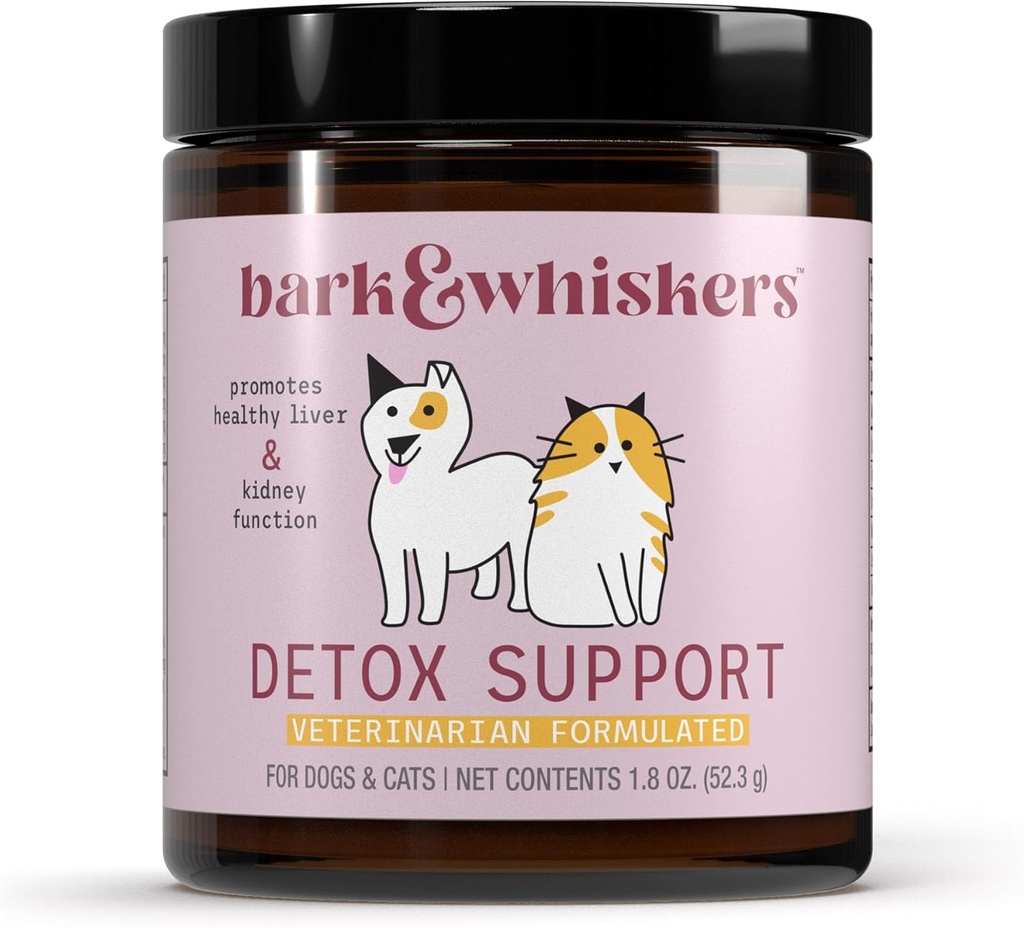 Bark & Whiskers Detox Desteği - Sağlıklı Yaşamcı & Kidney Fonksiyonlu Destekleyin - Organik Süt Butle & Yeşil Çay - 1.8 ozle & Green Tea - 1.8 ozle &