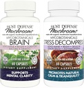 Host Defense Bundle with MycoBotanicals Brain* Capsules, 60 Count & MycoBotanicals Stress Decompress* Capsules, 60 Count - Support Memory & Focus - Support Relaxation*