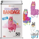 BioSwiss Bandages, Llama Shaped Self Adhesive Bandage Set, Latex Free, Sterile Wound Care, 50 Count