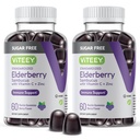 VITEEY Sambucus Elderberry Gummies for Adults & Teens + Zinc & Vitamin C - Sugar Free - Immune Support & Booster Herbal Supplement - Vegan, Gluten Free, Gelatin Free, GMO Free, Chewable Berry Flavored