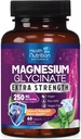 Magnesium Glycinate 250mg Per Serving - High Absorption 100% Chelated Magnesium Formula - Muscle, Nerves, Bone & Heart Health Support Supplement, Gluten-Free Non-GMO Vegan - Bottled USA - 60 Tablets