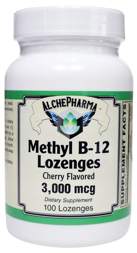 Methyl B-12, 3,000mcg w/Folic Acid Biotin and B-6 Lozenges (100 Lozenges)