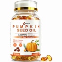 Pumpkin Seed Oil with Saw Palmetto, Pumpkin Seed Oil Capsules | 3000mg Per Serving, Cold-Pressed with Essential Fatty Acids & Phytosterols | Supports Hair, Bladder & Prostate Health | 180 Softgels