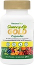 NaturesPlus Life Gold Multivitamin - 90 Vegetarian Capsules - Vitamins D3, B12, K2 və daha çox bütün Foods - Kan, Bone & Immune Support - Gluten Pulsuz - 10 Xidmət