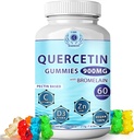 Quercetin Gummies - Quercetin з Bromelain Вітамін C + цинк вітамін D3 - Смішні кверцетин 900mg добавки - Quercetin для дітей і дорослих (1)