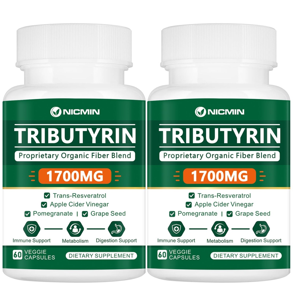 Tributyrin Supplement - Premium Butyrate Gut Health Supplement for Leaky Gut 120 Capsules
