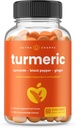 NutraChamps Turmeric Gummies täiskasvanutele ja lastele ingveri & Black Pepper ekstrakt, 95% kurkuminoidid, Vegan Natural Curcumin Joint Support Supplement, Tumeric Gummy Supplements