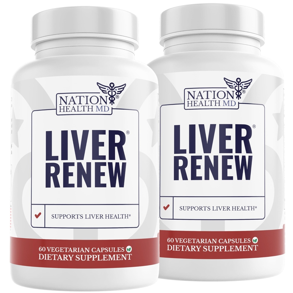 Liver Renew - Liver Cleanse Detox & Repair - Liver Support Supplement with Artichoke Extract, Milk Thistle, Dandelion and Turmeric - 120 Capsules
