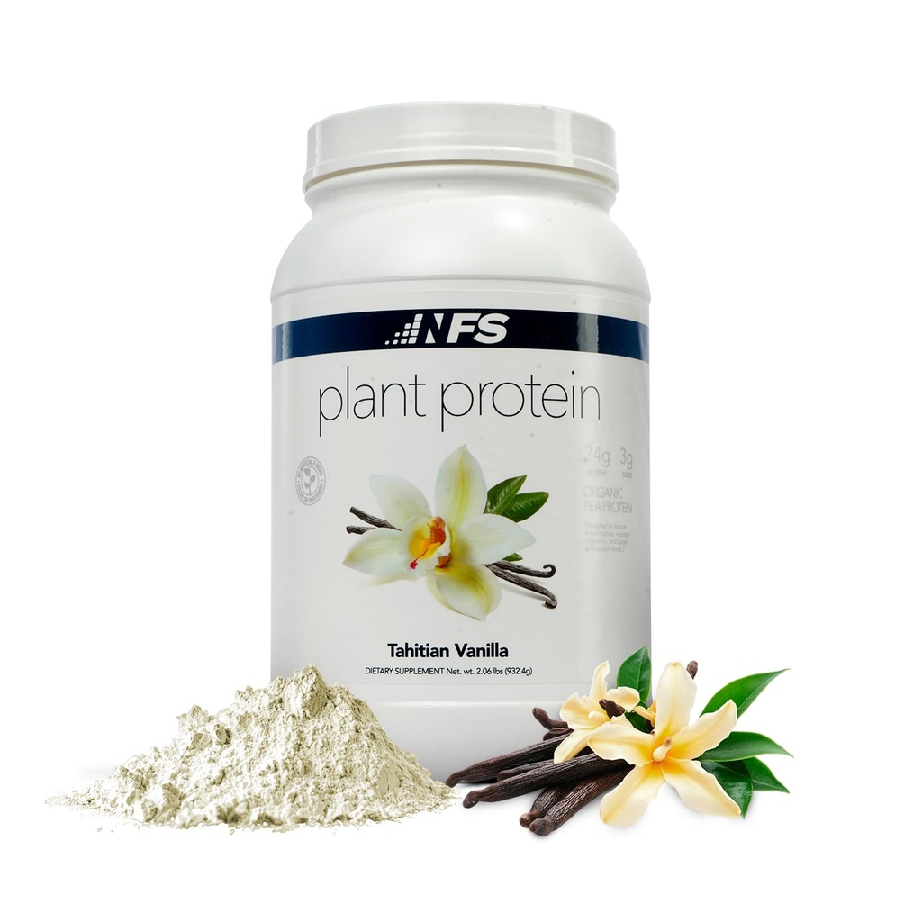 NF Sports All-Natural Plant-Based Protein - Organic Protein, Gluten Free - 28 Servings (Tahitian Vanilla)