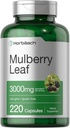 Horbäach Mulberry Leaf Extract Kapslid 3000mg | 220 Count | Non-GMO, Gluteenivaba Taimne täiendus