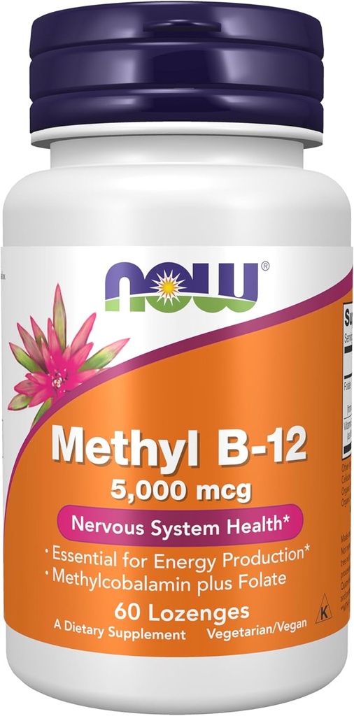ACUM Alimente Suplimente, Metil B-12 (Metilcobalamină) 5000 mcg, Sistem nervos Sănătate*, 60 Lozenges